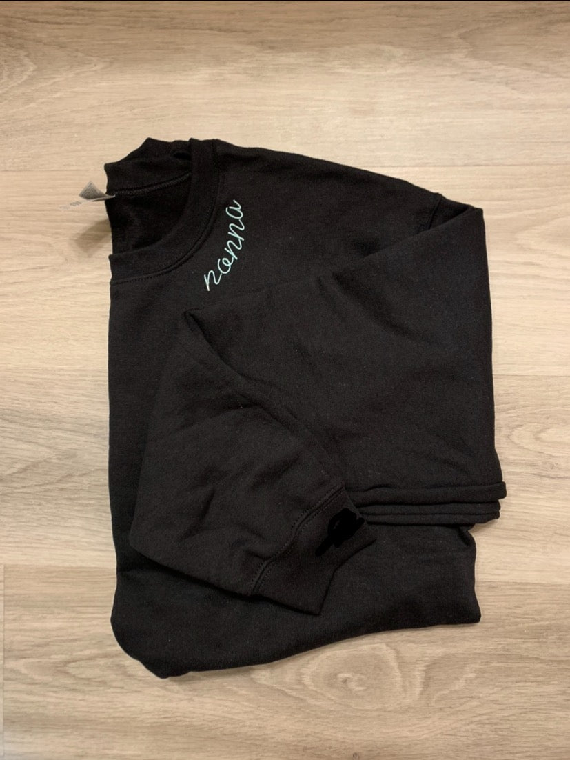 Custom name collar crewneck