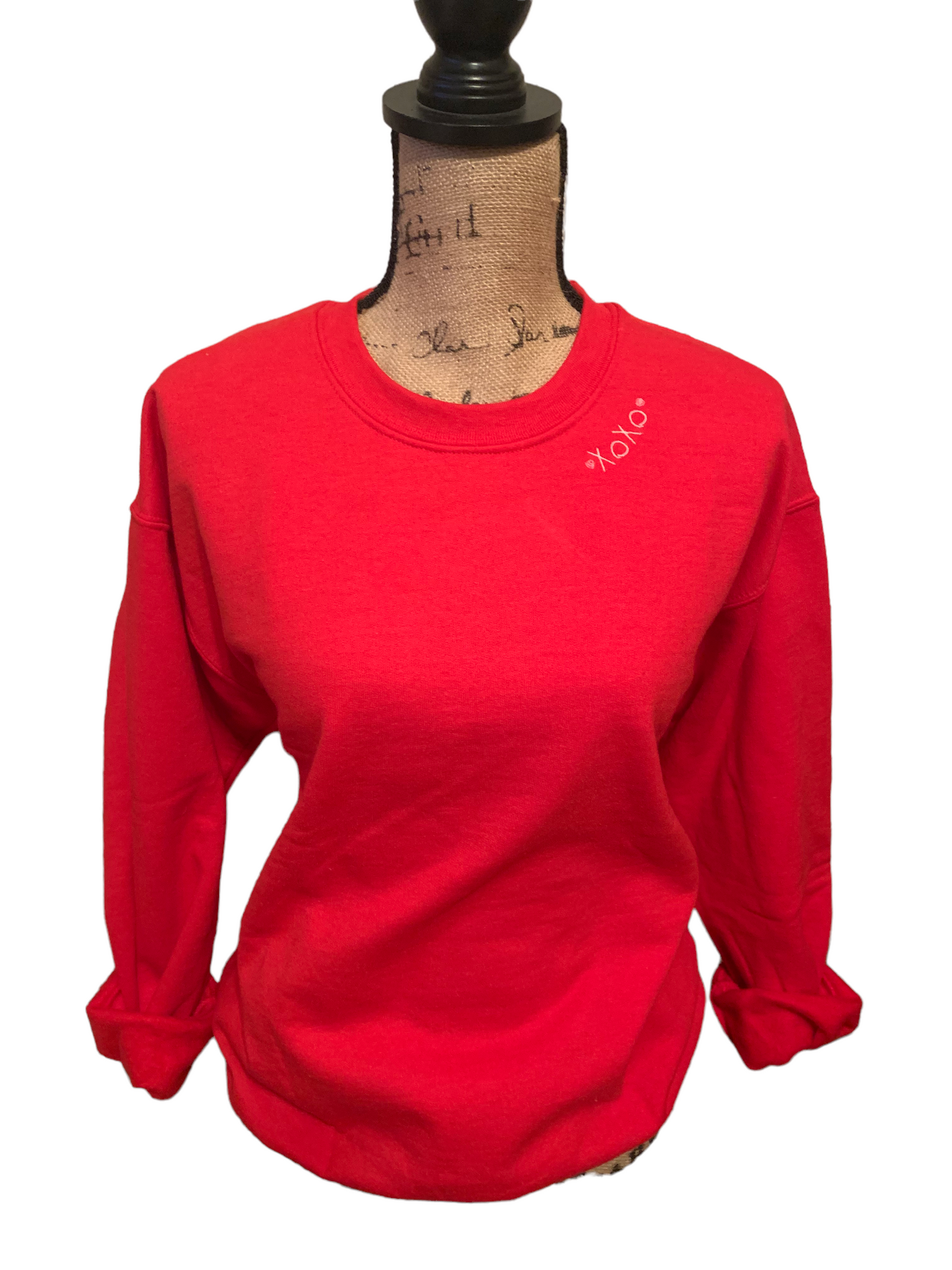 XOXO with hearts embroidered collar