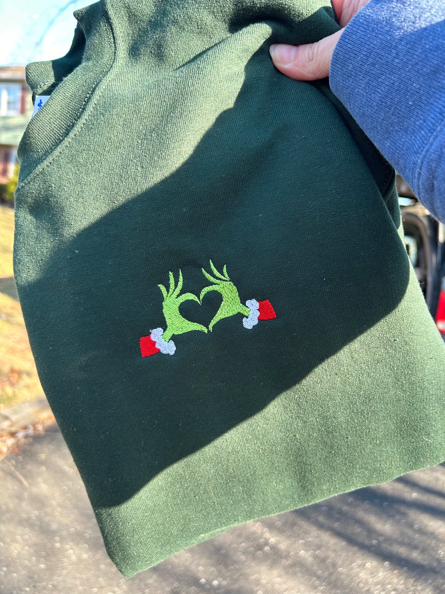 Green heart hands