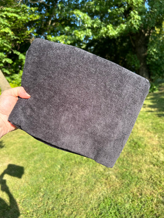 Embroidered Black beach towel
