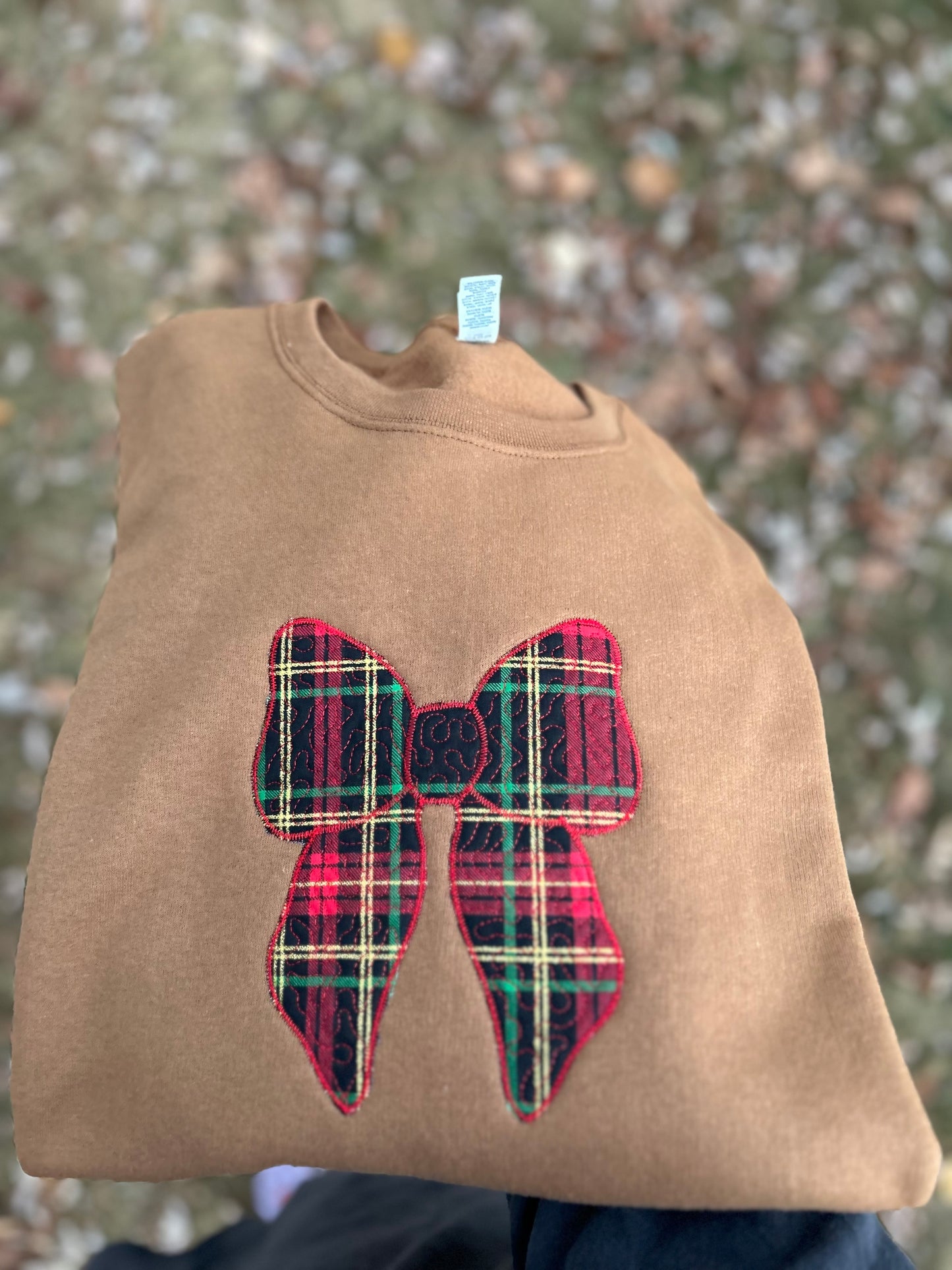 Oversized Bow Holiday Sweatshirt