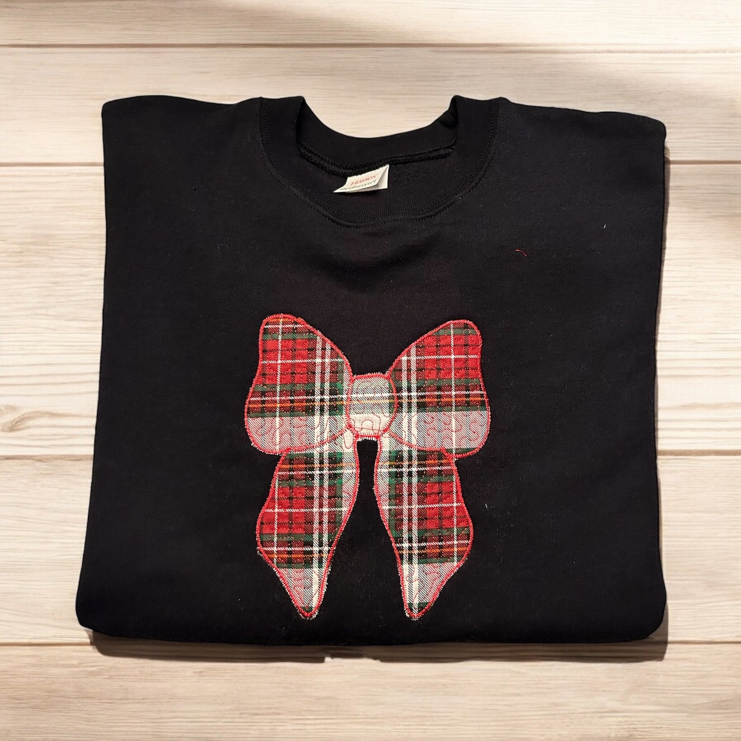Oversized Bow Holiday Sweatshirt
