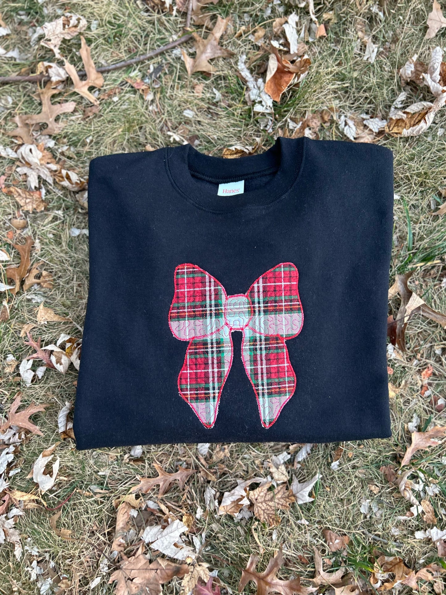 Oversized Bow Holiday Sweatshirt