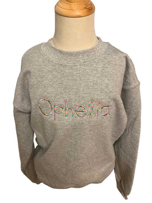 Kids personalized crewneck