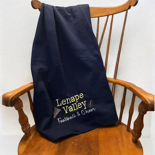 LV football and cheer blanket
