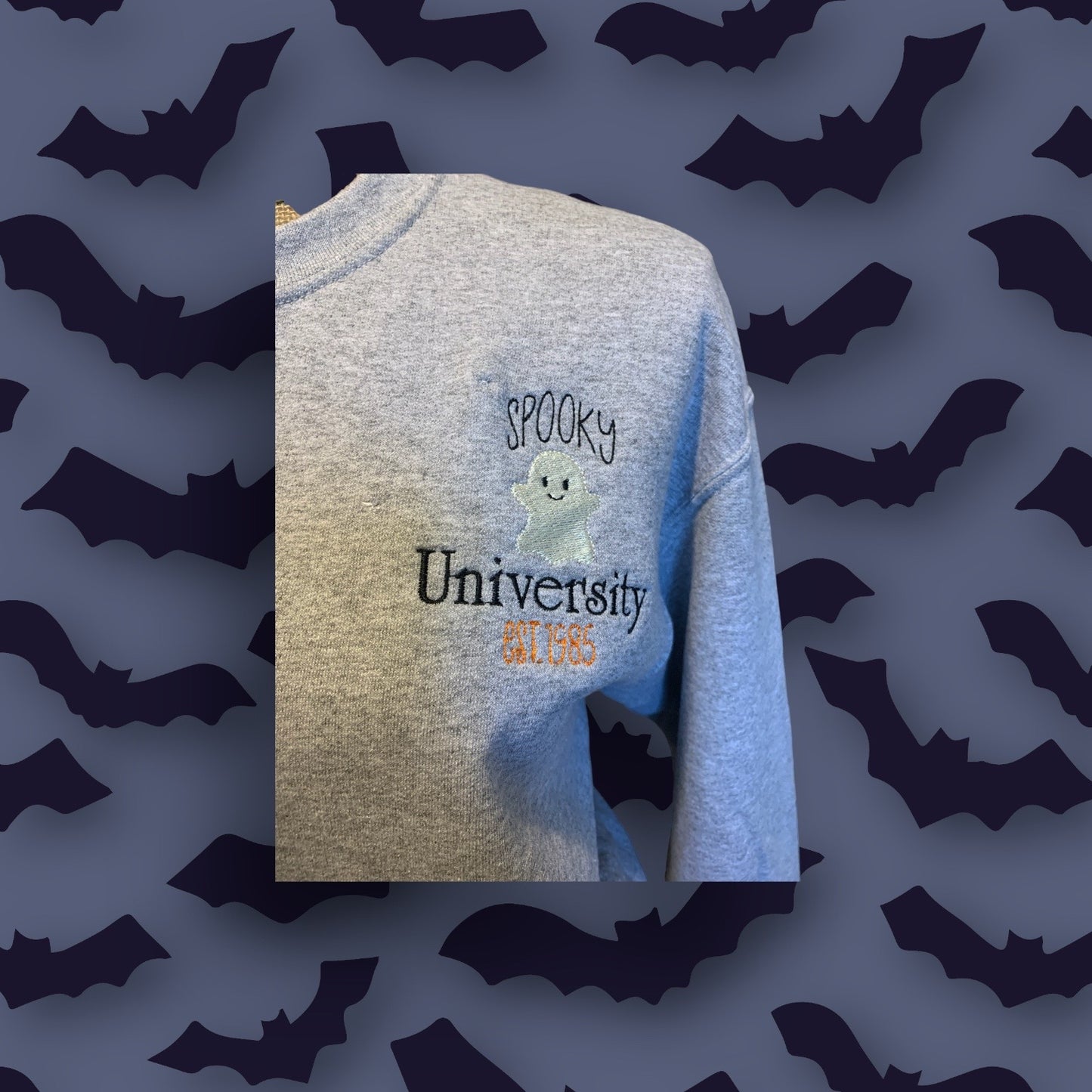 Spooky University Est. 1985 Crewneck in grey