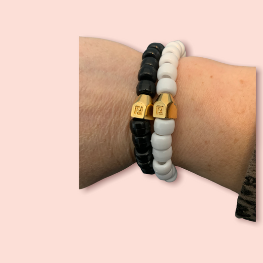 White FF bracelet