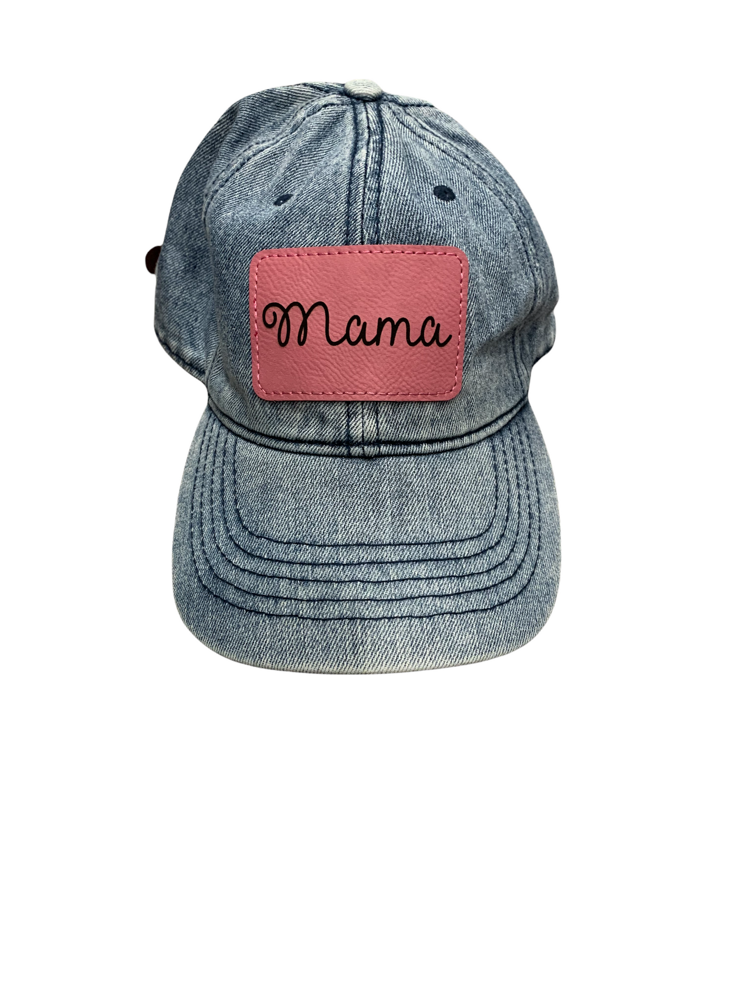 Denim mama baseball hat