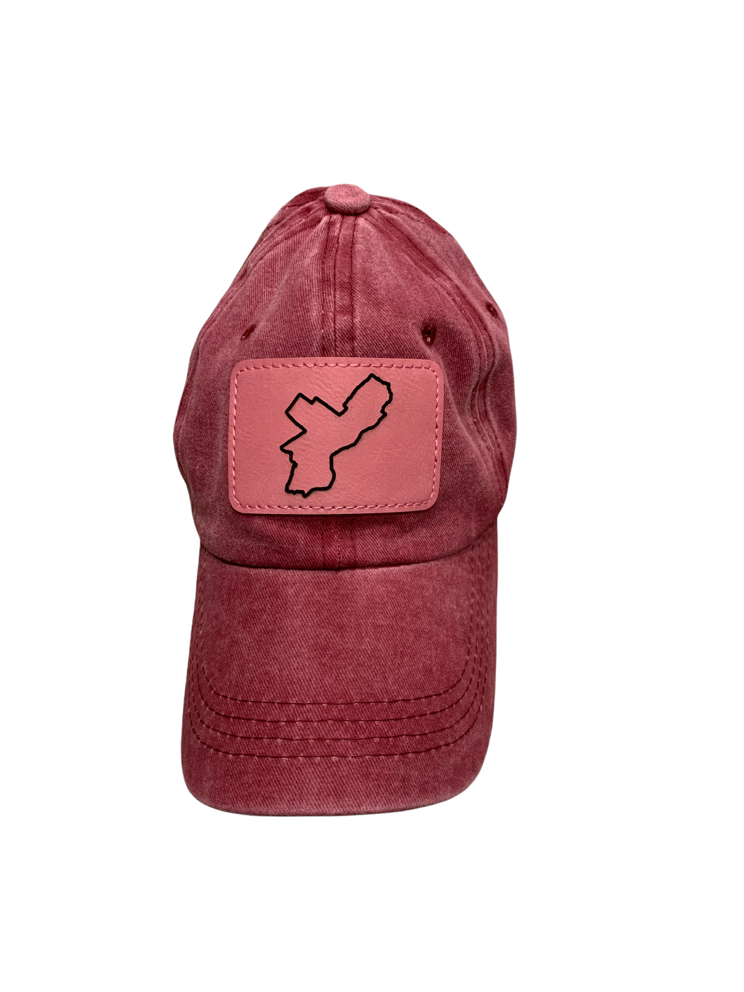 Philly map hat in red