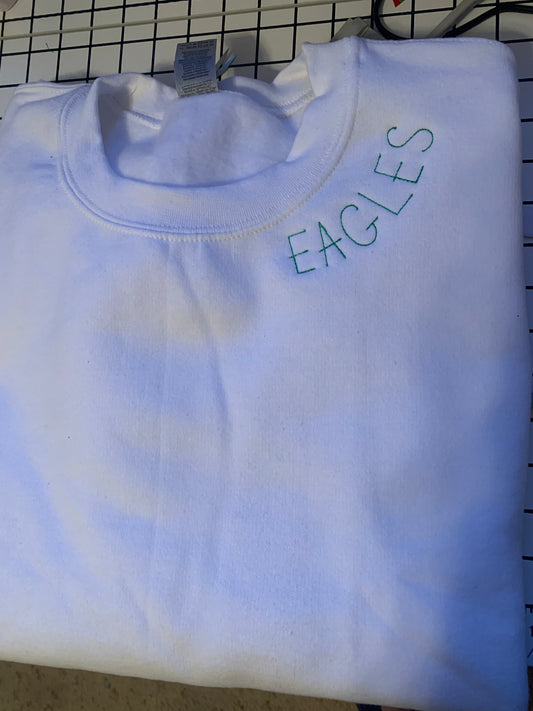White Eagles embroidered crewneck